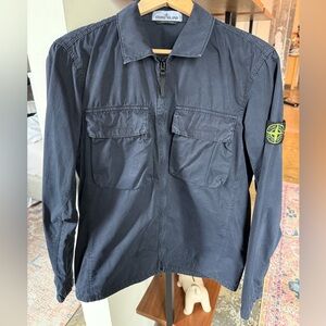 Stone Island Brushed Cotton 2-Pocket Shirt Jacket